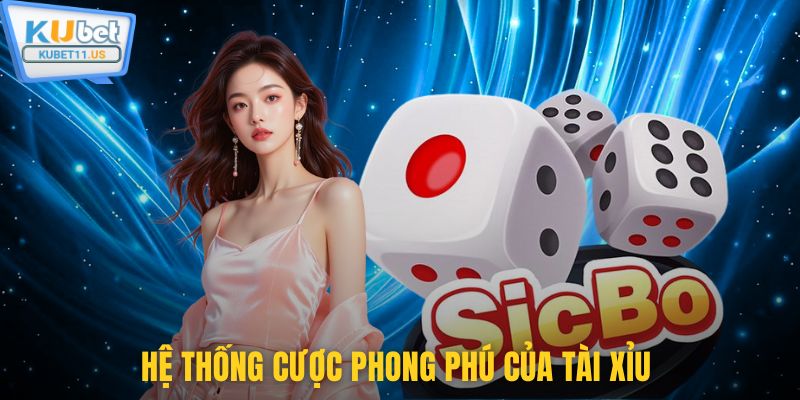 Hệ thống cược phong phú của tài xỉu